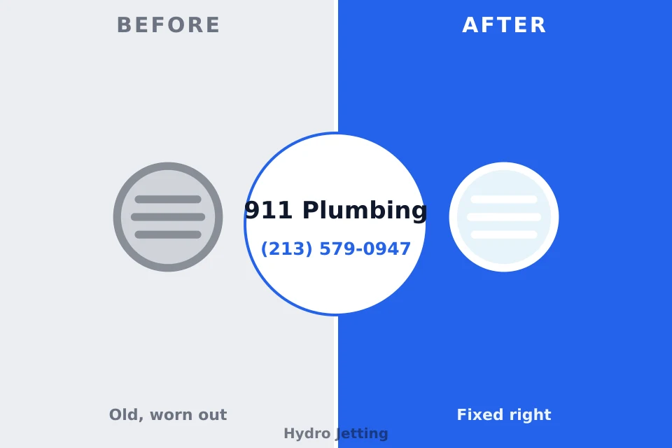Before and after: plumbing repair Elkins Park, PA